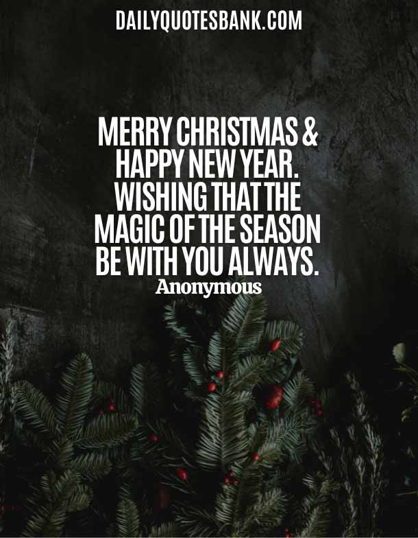 Merry Christmas and Happy New Year Quotes For Friends and Family